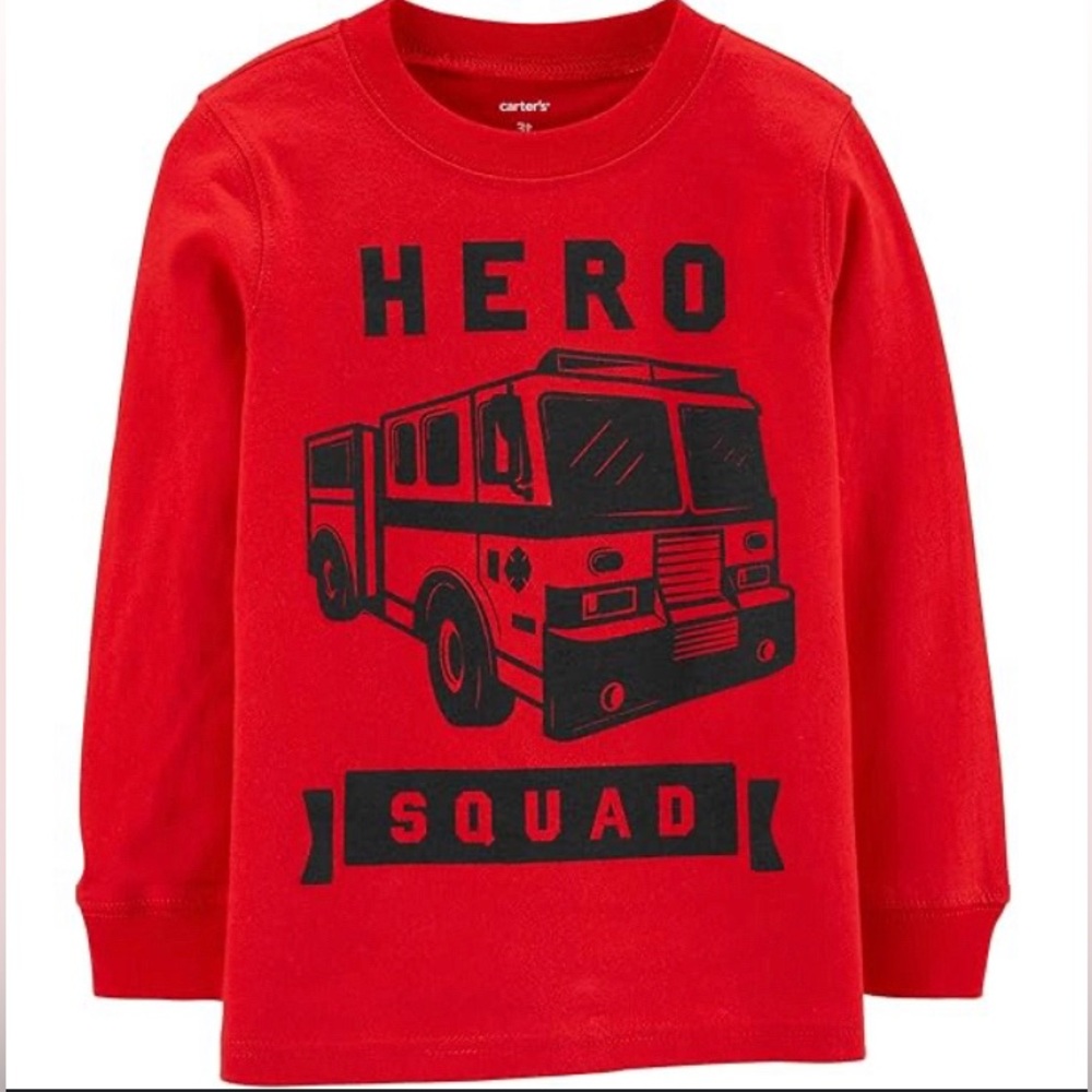 Carter’s | ‘heard squad’ graphic red long sleeve tee